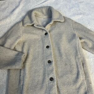 Uniqlo Cream Teddy Jacket